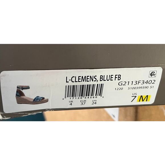 Franco Sarto L-Clemens Blue Tie Dye Platform Wedge Espadrille Sandal 7 New inbox - Picture 5 of 5